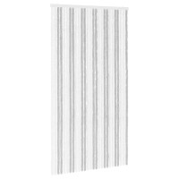 Produktbild för Insektsgardin Chenille Ljusgrå och vit. 118 x 220 cm 100% PP