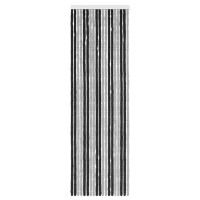 Produktbild för Insektsgardin Chenille Grå och svart 56 x 185 cm 100% PP