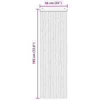 Produktbild för Insektsgardin Chenille Grå och svart 56 x 185 cm 100% PP