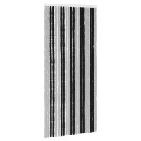 Produktbild för Insektsgardin Chenille Grå och svart 90 x 200 cm 100% PP