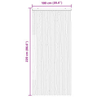 Produktbild för Insektsgardin Chenille Grå och svart 100 x 220 cm 100% PP