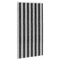 Produktbild för Insektsgardin Chenille Grå och svart 118 x 220 cm 100% PP