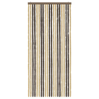 Produktbild för Insektsgardin Chenille Mörkbrun och Beige 90 x 200 cm 100% PP