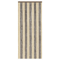 Produktbild för Insektsgardin Chenille Mörkbrun och Beige 90 x 220 cm 100% PP