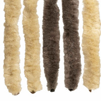 Produktbild för Insektsgardin Chenille Mörkbrun och Beige 90 x 220 cm 100% PP