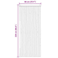 Produktbild för Insektsgardin Chenille Mörkbrun och Beige 90 x 220 cm 100% PP