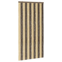 Produktbild för Insektsgardin Chenille Mörkbrun och Beige 100 x 200 cm 100% PP