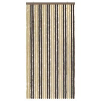 Produktbild för Insektsgardin Chenille Mörkbrun och Beige 100 x 200 cm 100% PP