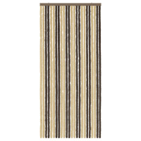 Produktbild för Insektsgardin Chenille Mörkbrun och beige 100 x 220 cm 100% PP