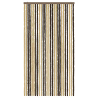 Produktbild för Insektsgardin Chenille Mörkbrun och Beige 118 x 220 cm 100% PP
