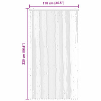 Produktbild för Insektsgardin Chenille Mörkbrun och Beige 118 x 220 cm 100% PP