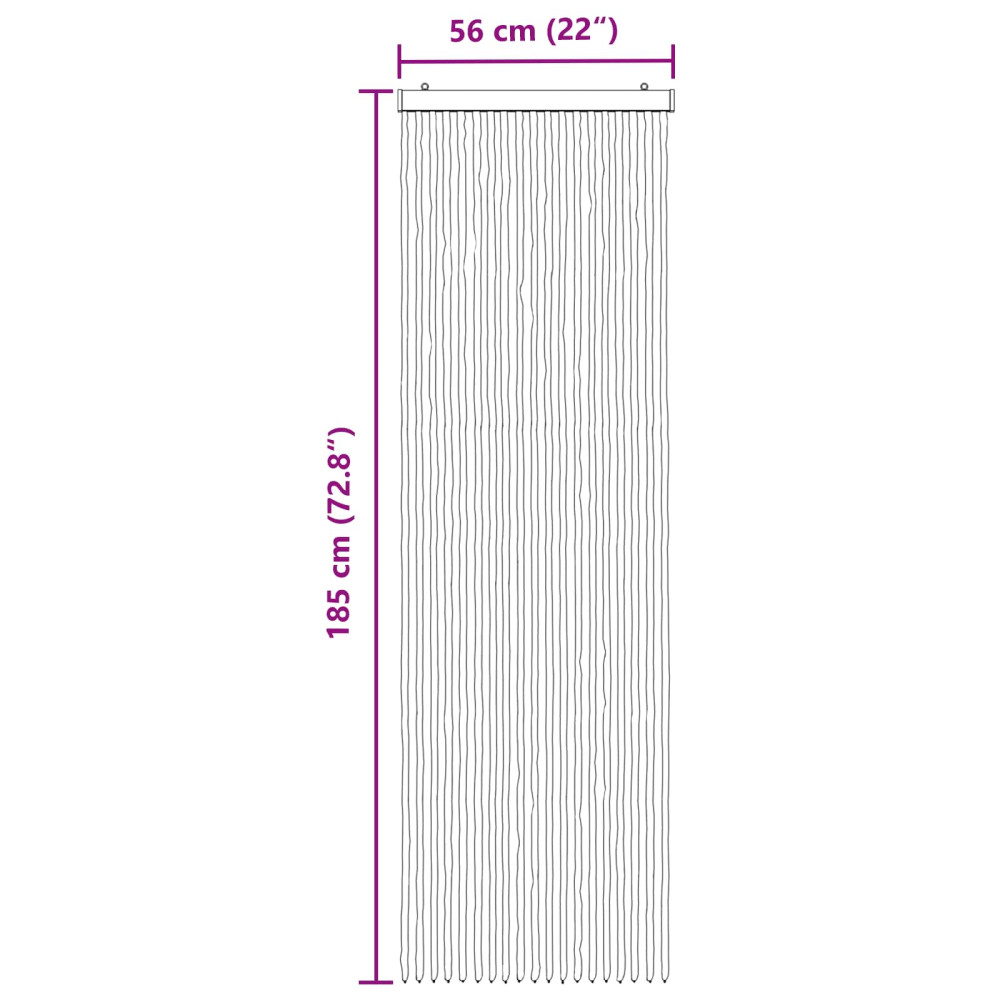 Produktbild för Insektsgardin Chenille Silvergrå och Rosa 56 x 185 cm 100% PP