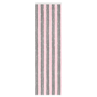 Produktbild för Insektsgardin Chenille Silvergrå och Rosa 56 x 200 cm 100% PP