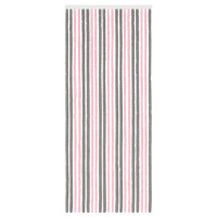 Produktbild för Insektsgardin Chenille Silvergrå och Rosa 90 x 220 cm 100% PP
