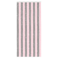 Produktbild för Insektsgardin Chenille Silvergrå och rosa 100 x 230 cm 100% PP