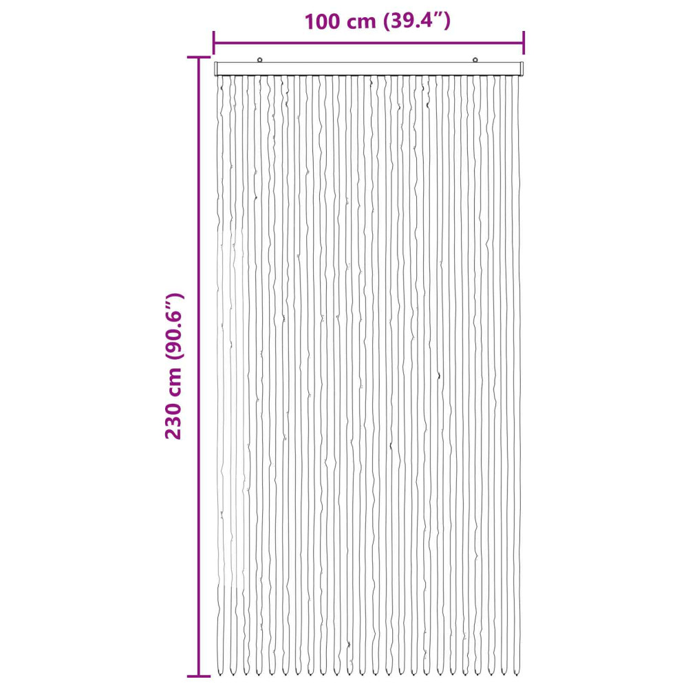 Produktbild för Insektsgardin Chenille Silvergrå och rosa 100 x 230 cm 100% PP