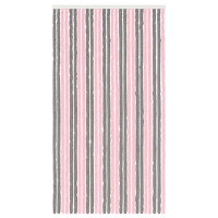 Produktbild för Insektsgardin Chenille Silvergrå och Rosa 118 x 220 cm 100% PP