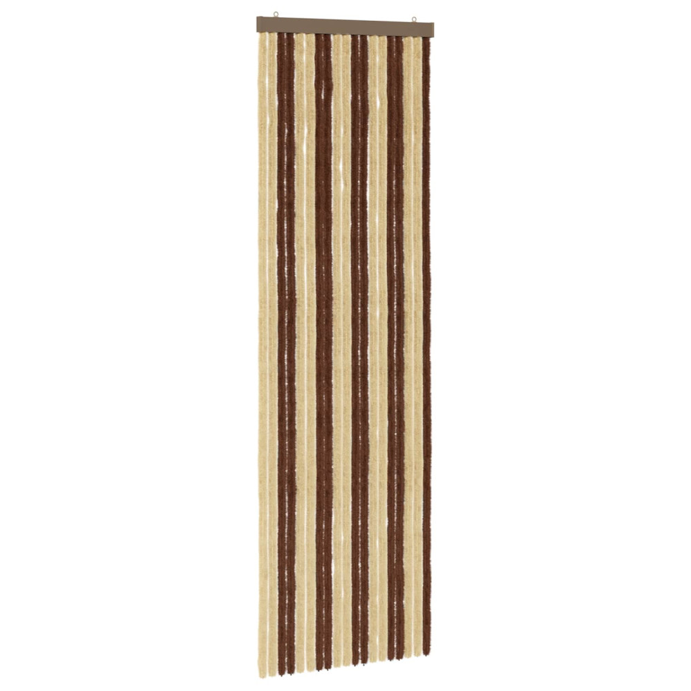 Produktbild för Insektsgardin Chenille Brun och beige 56 x 185 cm 100% PP