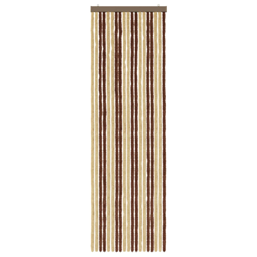 Produktbild för Insektsgardin Chenille Brun och beige 56 x 185 cm 100% PP