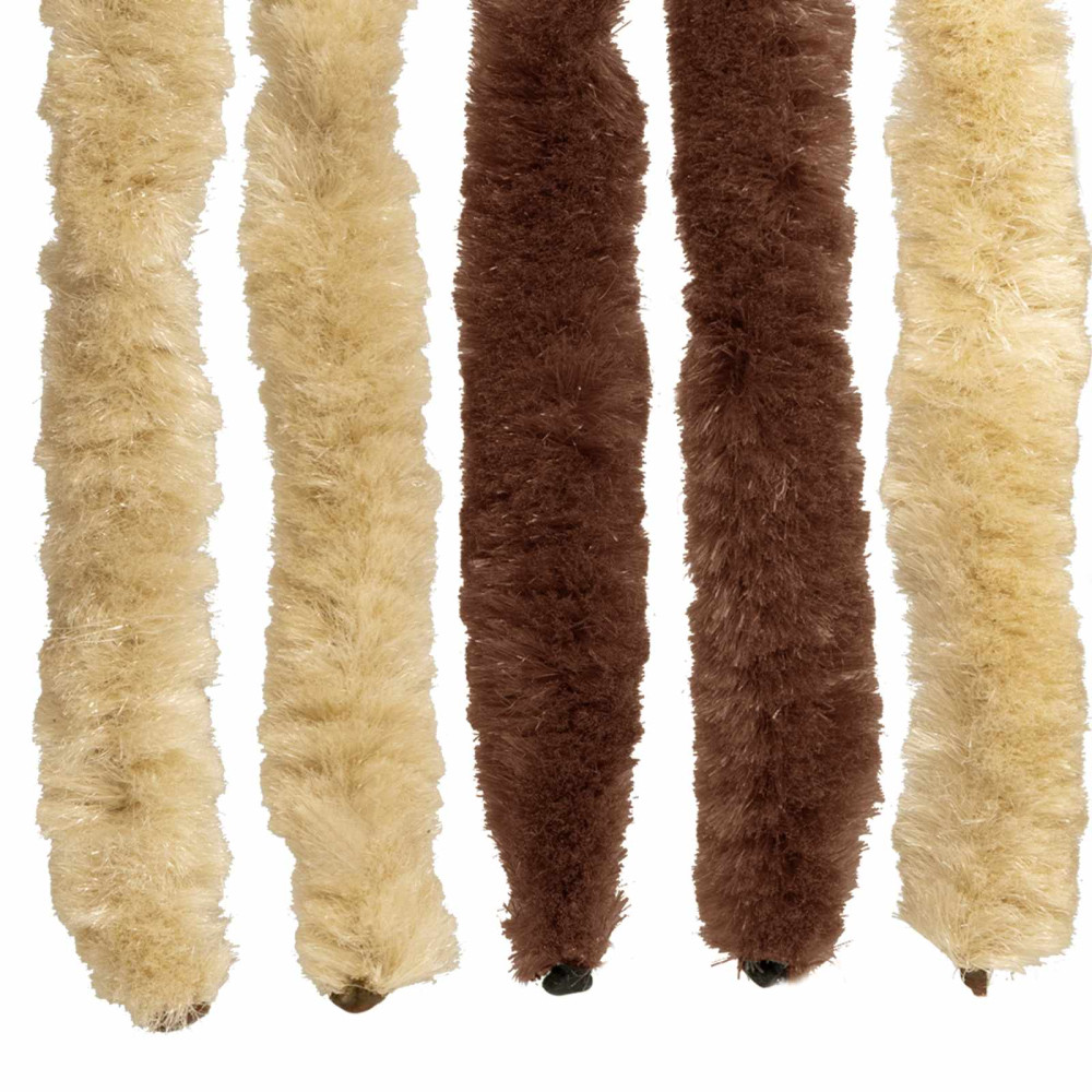 Produktbild för Insektsgardin Chenille Brun och beige 56 x 200 cm 100% PP