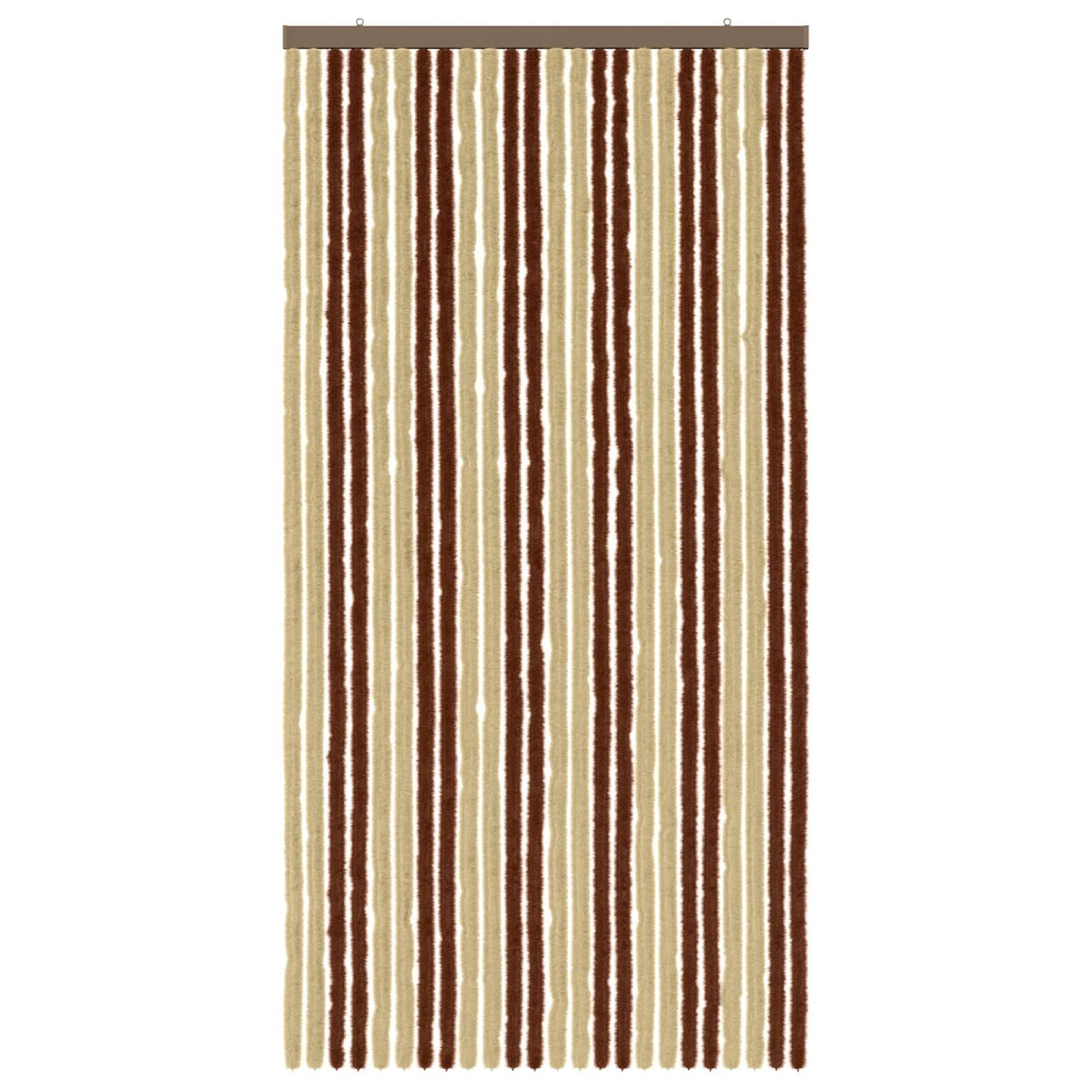 Produktbild för Insektsgardin Chenille Brun och beige 100 x 200 cm 100% PP