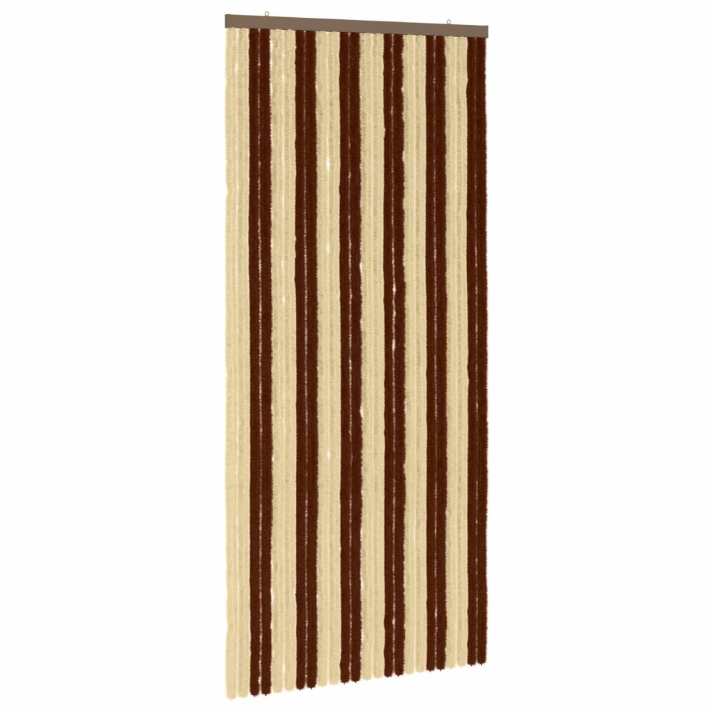 Produktbild för Insektsgardin Chenille Brun och beige 100 x 220 cm 100% PP