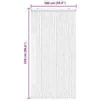Produktbild för Insektsgardin Chenille Brun och beige 100 x 230 cm 100% PP