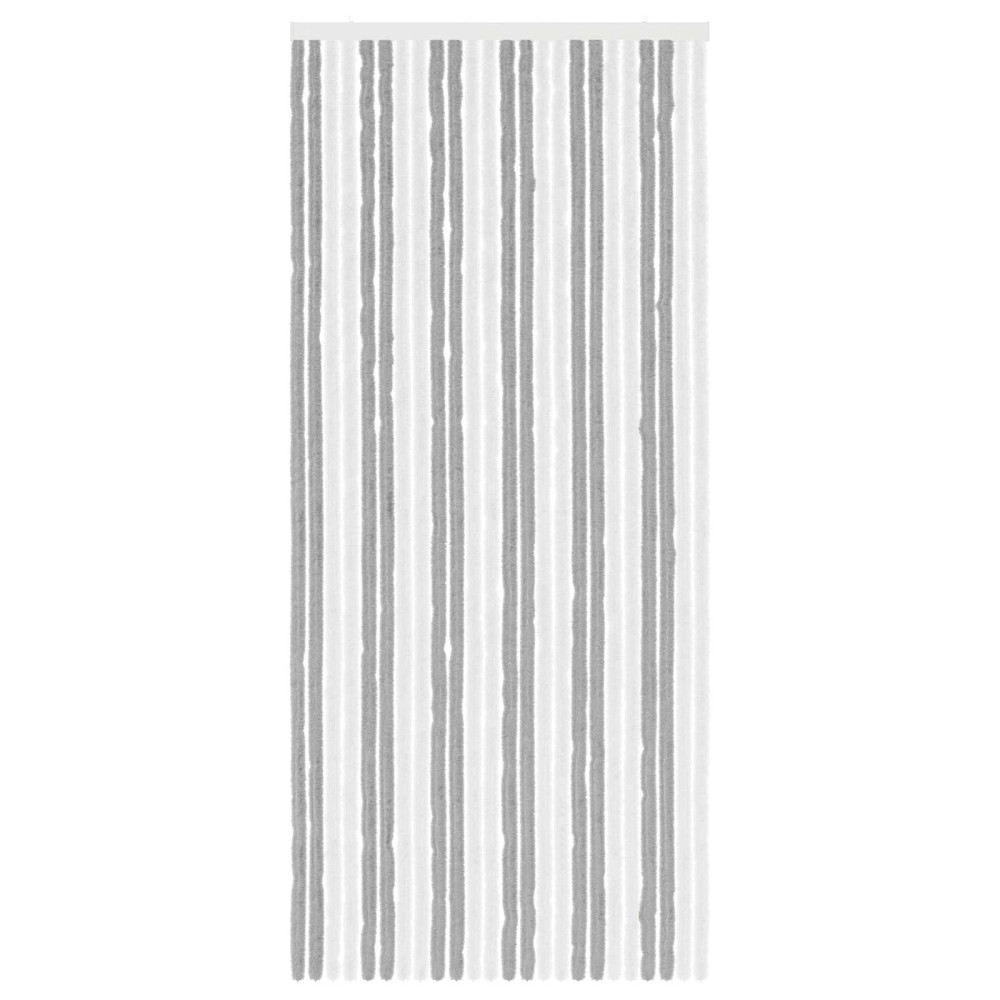 Produktbild för Insektsgardin Chenille Grå och Vit 100 x 230 cm 100% PP