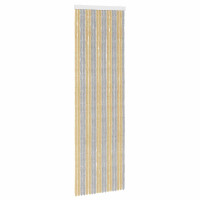 Produktbild för Insektsgardin Chenille Grå och Beige 56 x 185 cm 100% PP