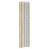 Produktbild för Insektsgardin Chenille Grå och Beige 56 x 200 cm 100% PP