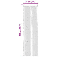 Produktbild för Insektsgardin Chenille Grå och Beige 56 x 200 cm 100% PP