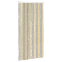 Produktbild för Insektsgardin Chenille Grå och Beige 100 x 200 cm 100% PP