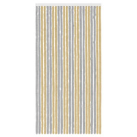 Produktbild för Insektsgardin Chenille Grå och Beige 100 x 200 cm 100% PP