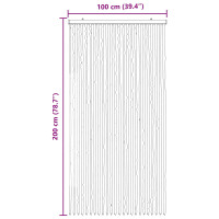 Produktbild för Insektsgardin Chenille Grå och Beige 100 x 200 cm 100% PP