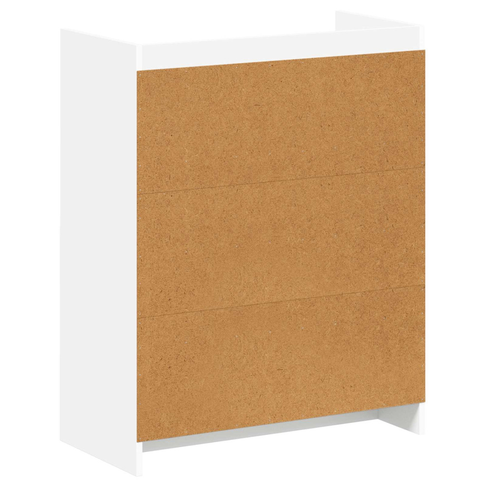 Produktbild för Skoskåp med lagring Vit 73,5 x 36 x 92 cm Konstruerat trä
