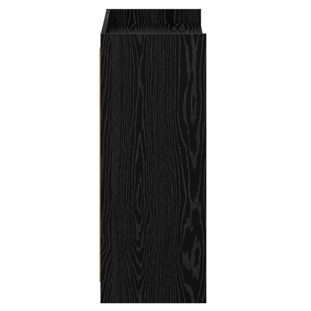 Produktbild för Skoskåp med lagring Svart ek 73,5 x 36 x 92 cm Konstruerat trä