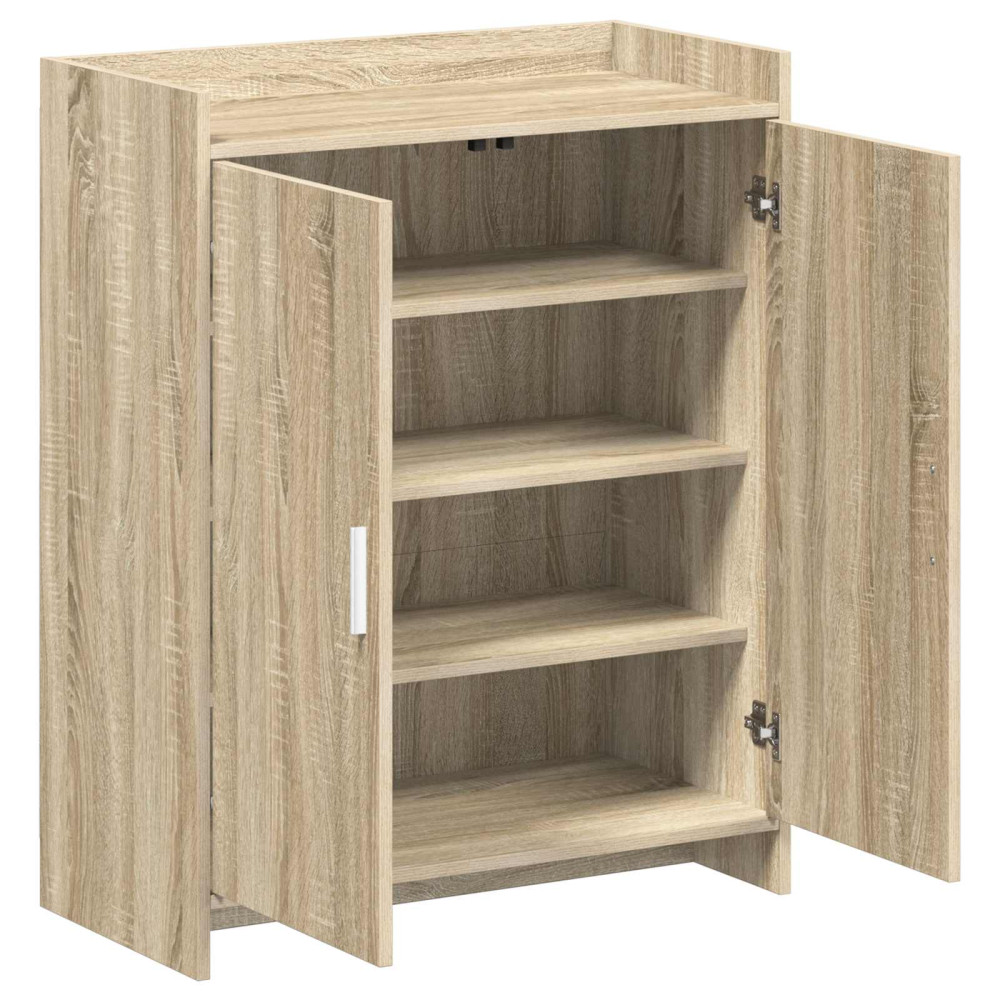 Produktbild för Skoskåp med lagring Sonoma-ek 73,5 x 36 x 92 cm Konstruerat trä