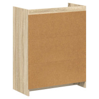 Produktbild för Skoskåp med lagring Sonoma-ek 73,5 x 36 x 92 cm Konstruerat trä