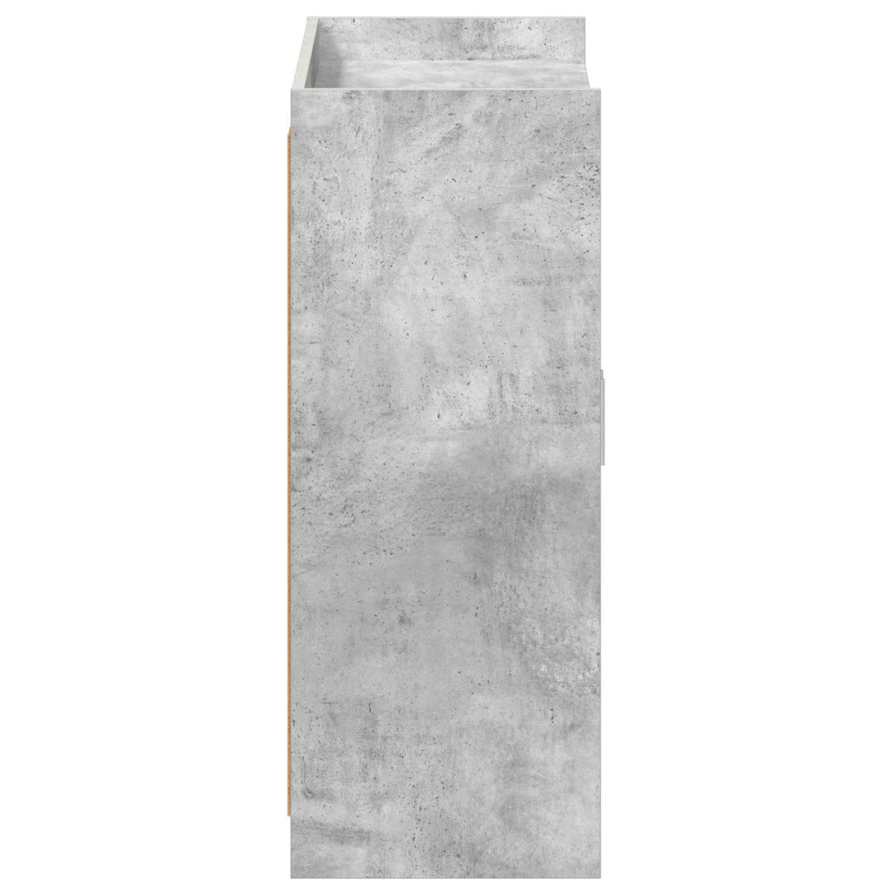 Produktbild för Skoskåp med lagring Betonggrå 73,5 x 36 x 92 cm Konstruerat trä