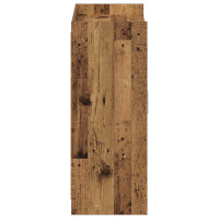 Produktbild för Skoskåp med dörr Gammalt trä 73,5 x 36 x 92 cm Konstruerat trä