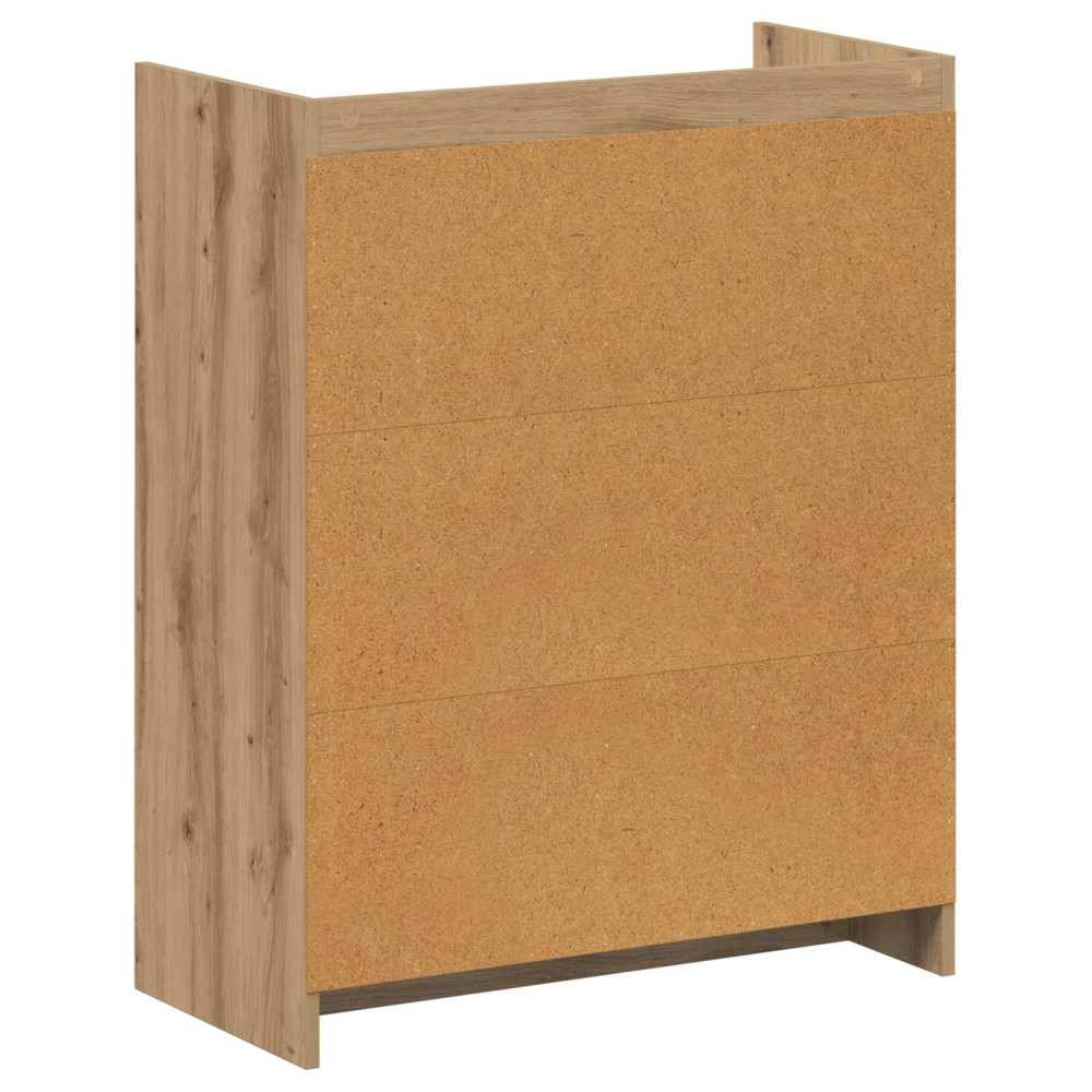 Produktbild för Skoskåp med dörr Artisan-ek 73,5 x 36 x 92 cm Konstruerat trä