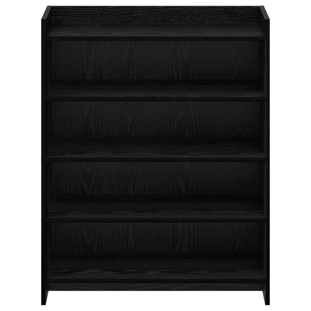 Produktbild för Skoskåp med lagring Svart ek 73,5 x 36 x 92 cm Konstruerat trä