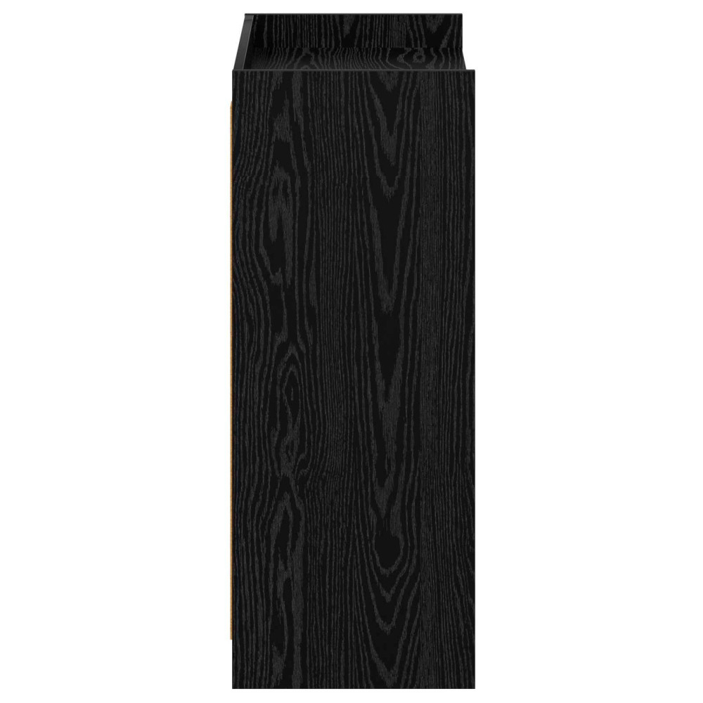 Produktbild för Skoskåp med lagring Svart ek 73,5 x 36 x 92 cm Konstruerat trä