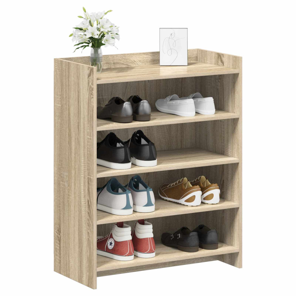 Produktbild för Skoskåp med lagring Sonoma-ek 73,5 x 36 x 92 cm Konstruerat trä