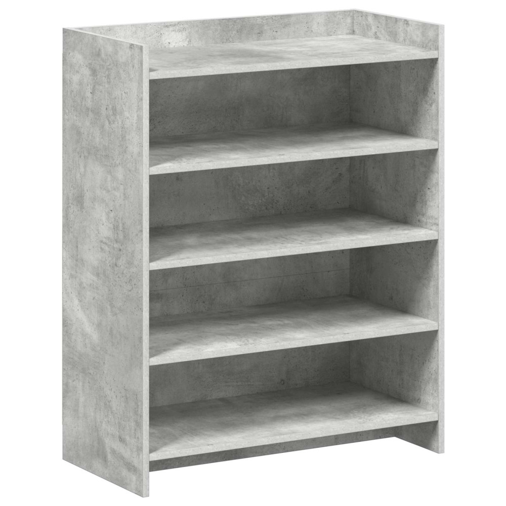 Produktbild för Skoskåp med lagring Betonggrå 73,5 x 36 x 92 cm Konstruerat trä