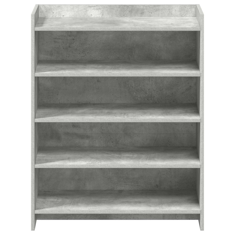 Produktbild för Skoskåp med lagring Betonggrå 73,5 x 36 x 92 cm Konstruerat trä