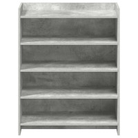 Produktbild för Skoskåp med lagring Betonggrå 73,5 x 36 x 92 cm Konstruerat trä
