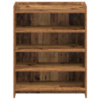 Produktbild för Skoskåp Gammalt trä 73,5 x 36 x 92 cm Konstruerat trä