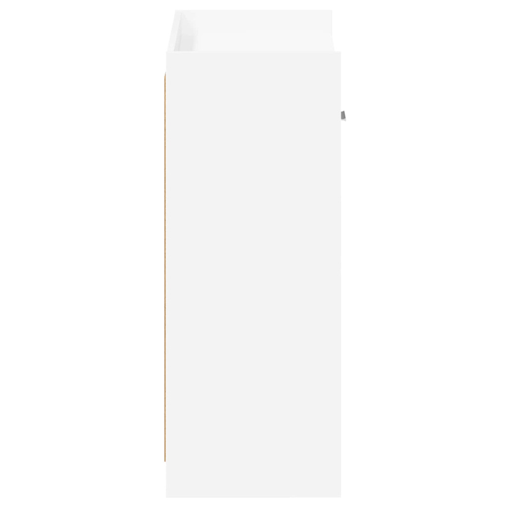 Produktbild för Skoskåp med låda Vit 73,5 x 36 x 92 cm Konstruerat trä