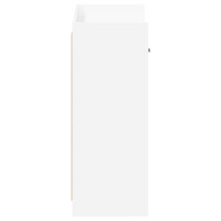 Produktbild för Skoskåp med låda Vit 73,5 x 36 x 92 cm Konstruerat trä
